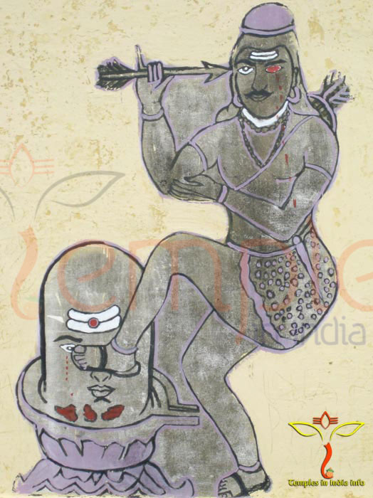 Bhakta Kannappa gives eye shiva