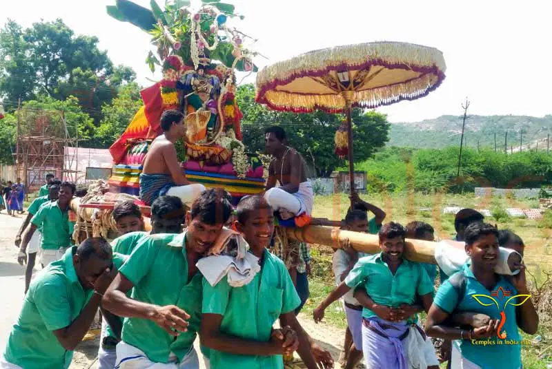 Kalpavriksha Vahanam carrying by pallakulu