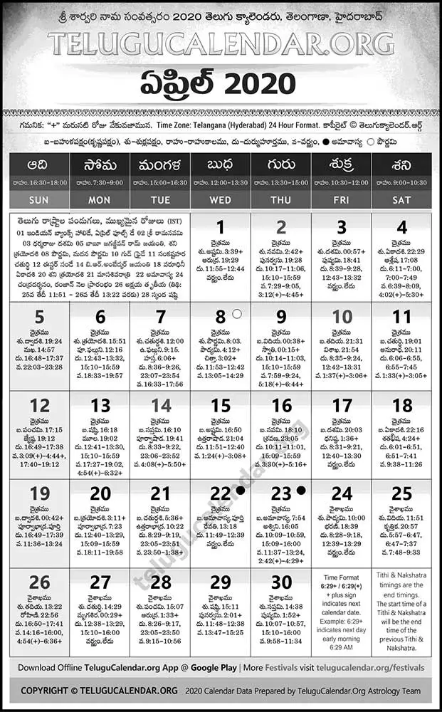 telangana-telugu-calendar-2020-april