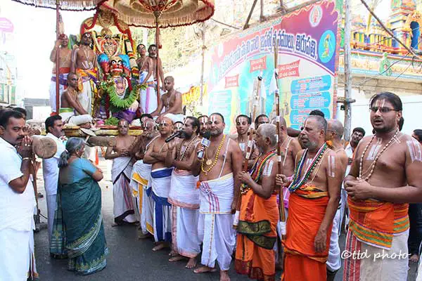 Sri Ram rides on Hanuman Vahanam