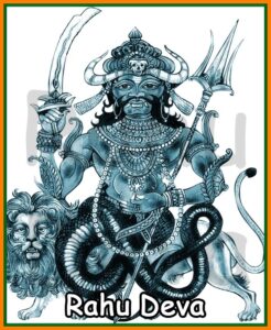 Clear and In-detail Rahu God Image Drawing