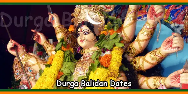 Durga Balidan Dates