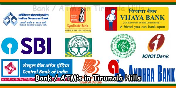 Bank  ATM’s in Tirumala Hills