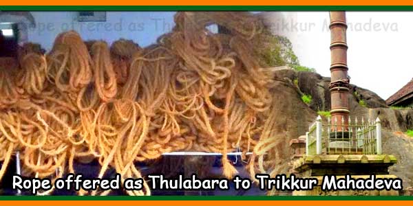 Rope offered as Thulabara to Trikkur Mahadeva