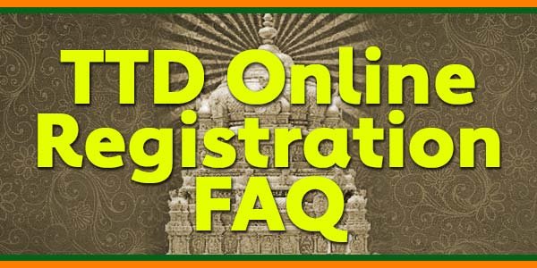 TTD Online Registration FAQ – Special Entry Dashan – Seva