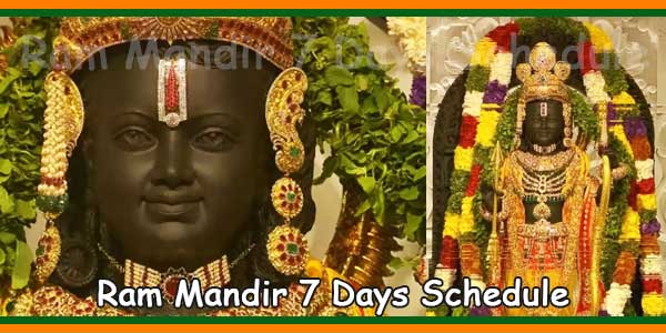 Ram Mandir 7 Days Schedule